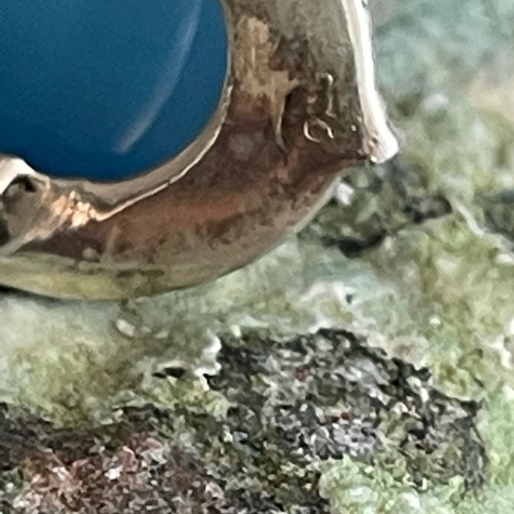 🌟 Blue Chalcedony Sterling Silver Ring - Picture 5 of 10